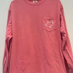 Shelly Cove Coral Pink Long-Sleeve Top